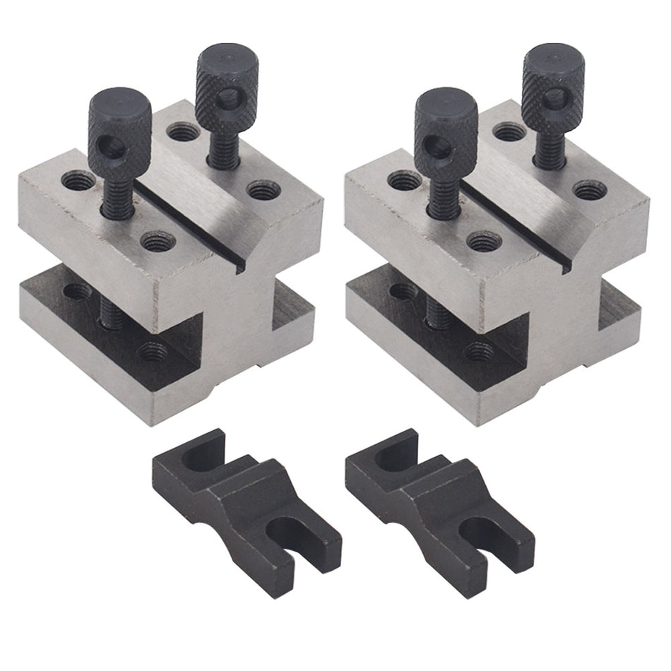 HIGH PRECISION V-BLOCK PAIR W. CLAMPS 1-3/8x1-3/8x1-3/16"
