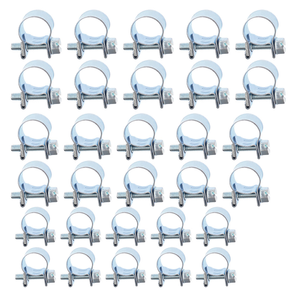 High Quality 1/4" 5/16" 3/8" Fuel Injection Hose Clamp / Auto Fuel Clamps 30Pack