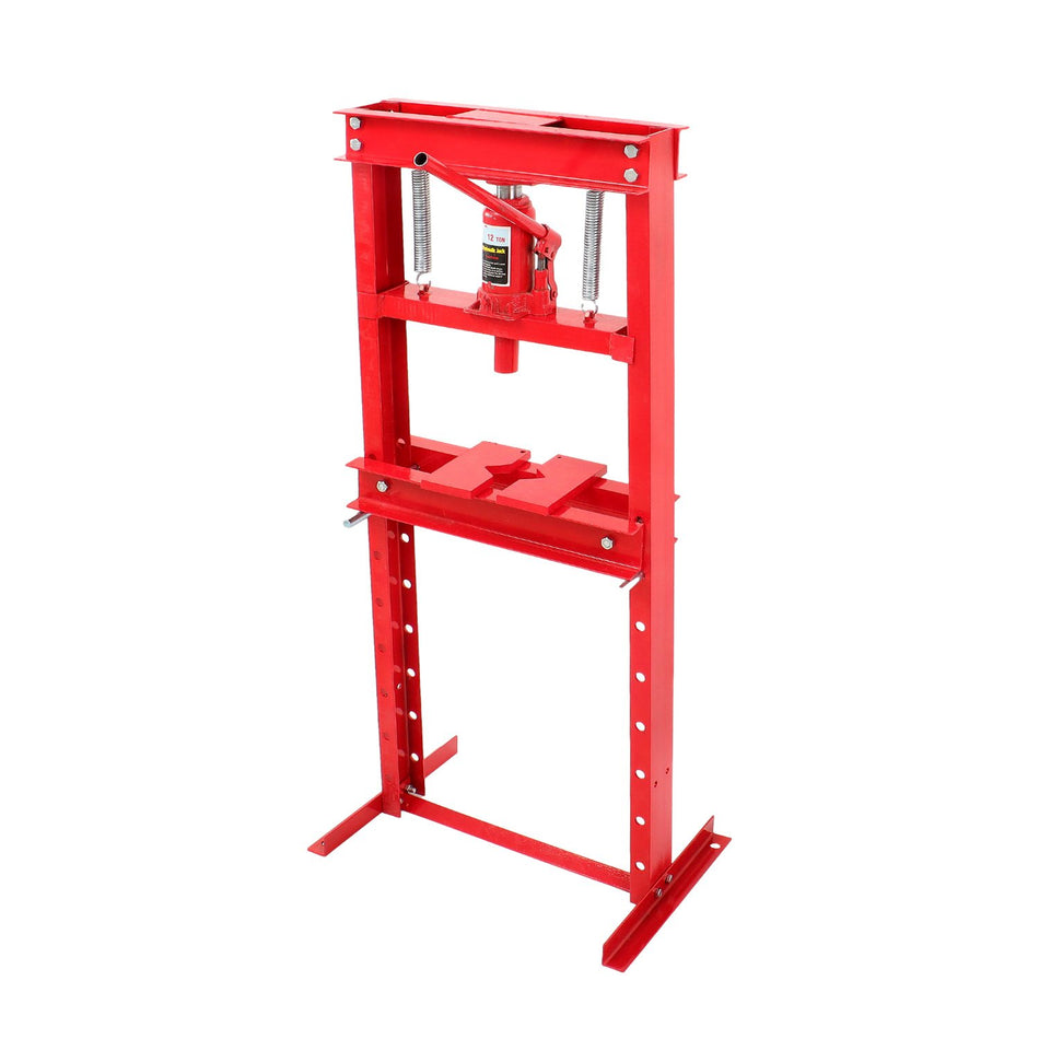 12 Ton Hydraulic Shop Press H-Frame, Heavy Duty Floor Jack Stand Equipment
