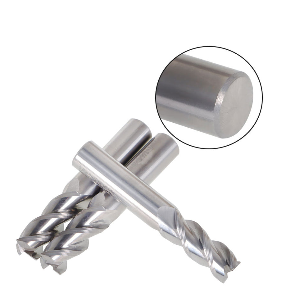 Carbide End Mill for Aluminum x 1-1/4" Cutting Length 3PC Alu-Power 3 Flute 1/2"