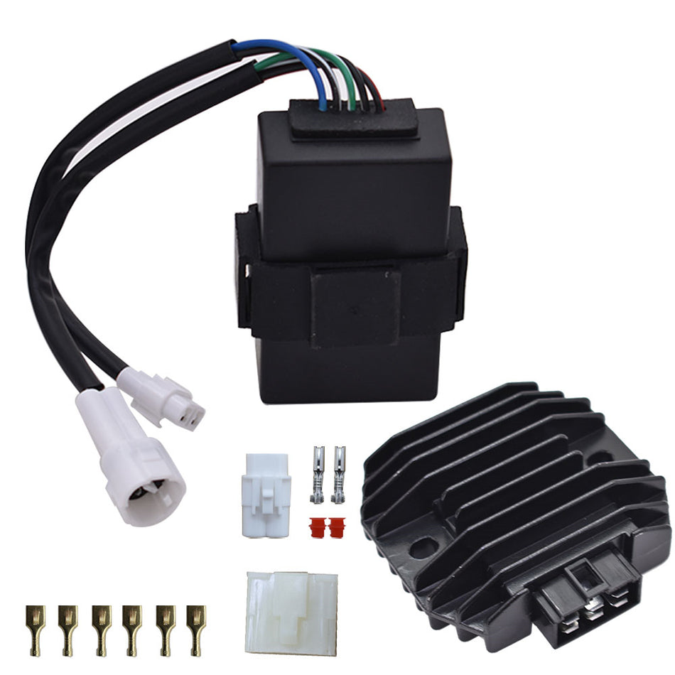 For Kawasaki Bayou 300 KLF300B 1988-1991 CDI Box Voltage Regulator Rectifier Kit