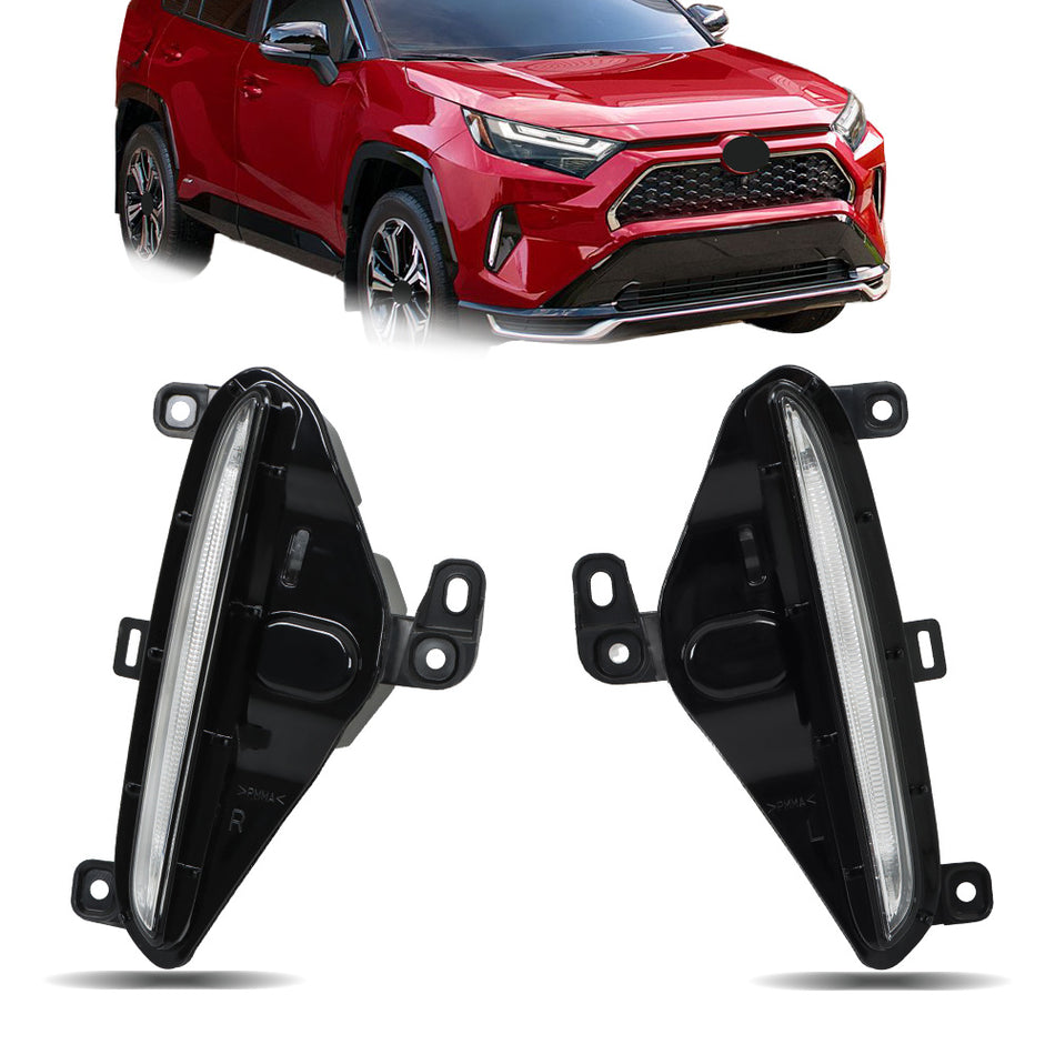 Labwork Front Bumper Daytime Lights Lamp Left+Right For 21-23 Hybrid Toyota RAV4