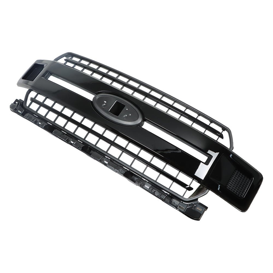 Labwork Front Upper Hood Grille For Ford F-150 XLT XL 2018-2020 Glossy Black
