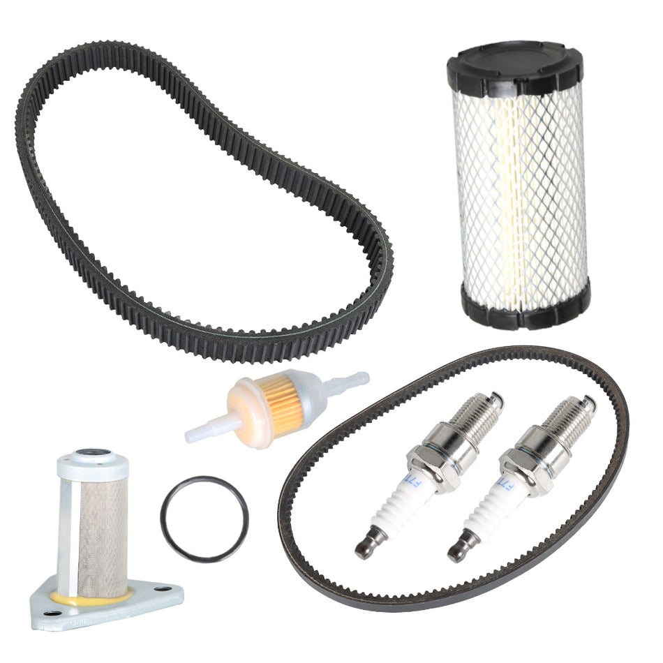 For EZGO TXT/ST 295 Golf Cart Tune Up Kit (96+) w/ Oil Filter Drive/Starter Belt
