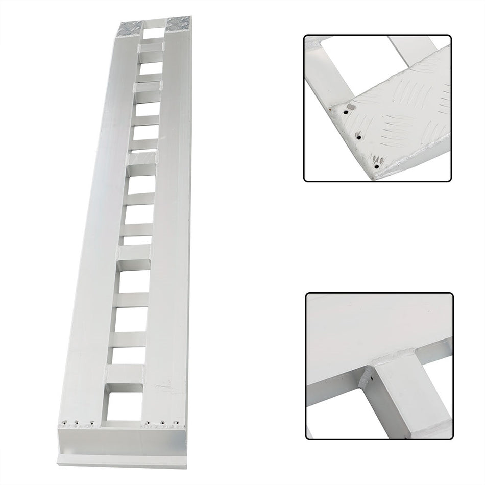 Labwork 1 Pair 84"x14" Ramps 6000Lbs Car Trailer Truck Hook End 6063 Aluminum