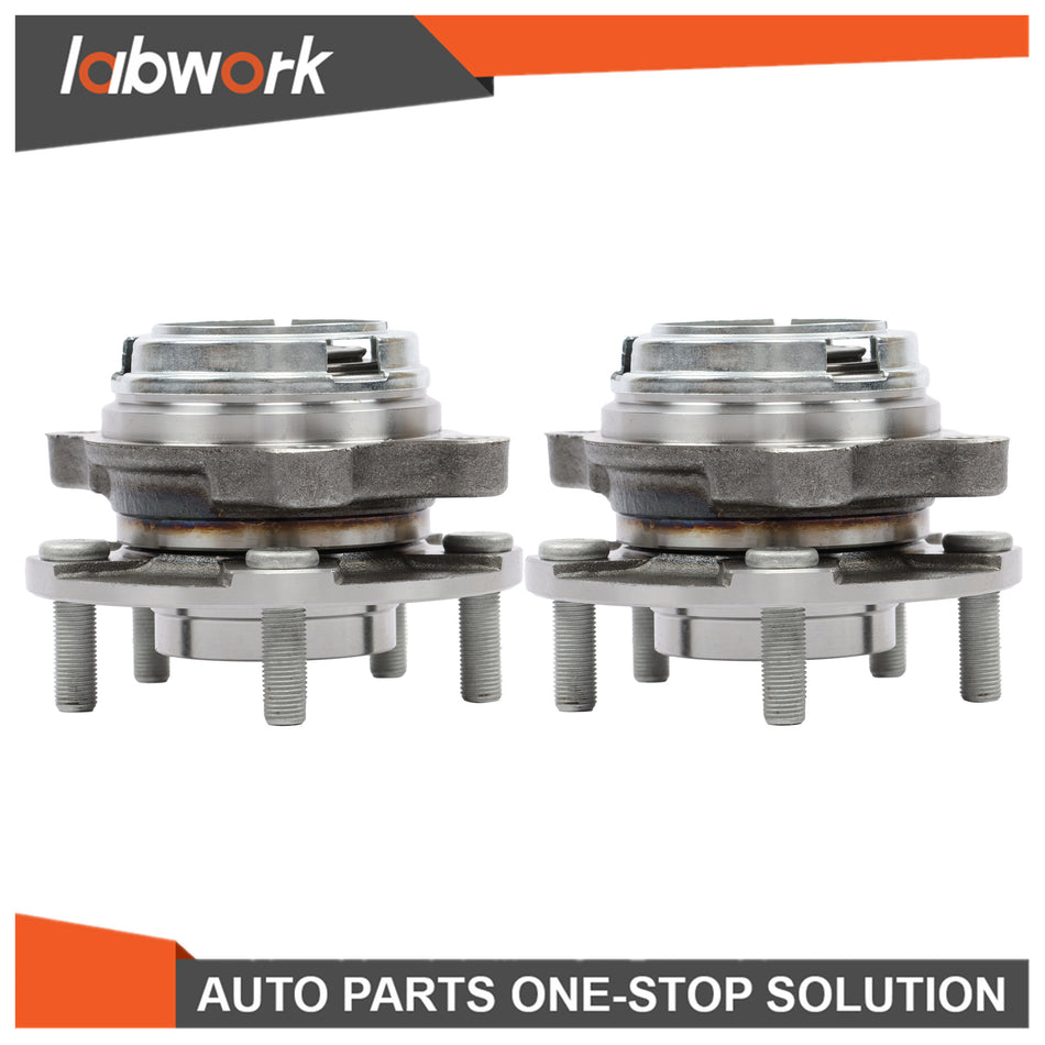 Labwork Pair Front Wheel Hub Bearings 2007- 2012 for Nissan Altima 2.5L 513294