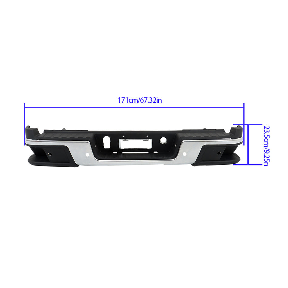 Labwork Rear Step Bumper Assembly For 2019-2021 Chevy Colorado Canyon W/ Sensor