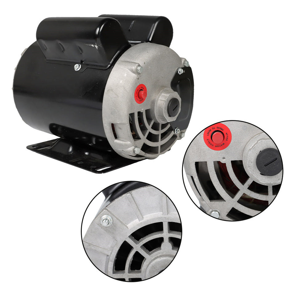 Electric Motor 3 HP 3450 RPM Compressor Duty 56Frame 1Phase 115/230V 5/8" shaft