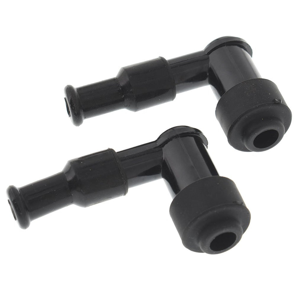 2×Spark Plug Boot Cap Cover Resistor For LB05F 90 Degree ATV Motorcycle Snow