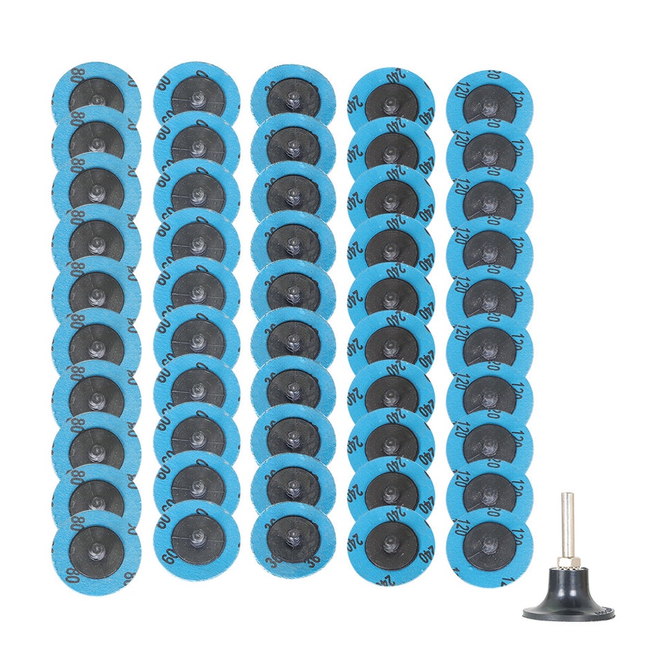 2 Inch 36 - 240 Grit Roll Lock Die Grinder Quick Change Sanding Disc 51 Pack New