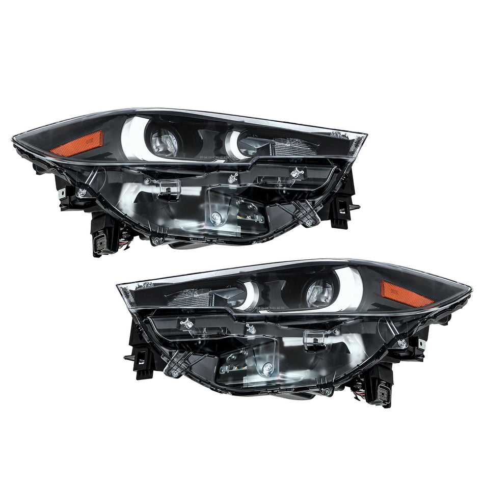 Labwork Pair Front Headlights For 2022-24 Mazda CX-5 Clear Lens Non-AFS&LED DRL