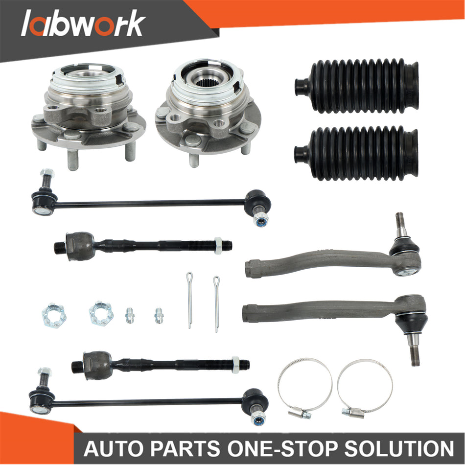 Labwork 10X Front Wheel Hub & Bearing Suspension Kit For NISSAN ALTIMA 2007-2012