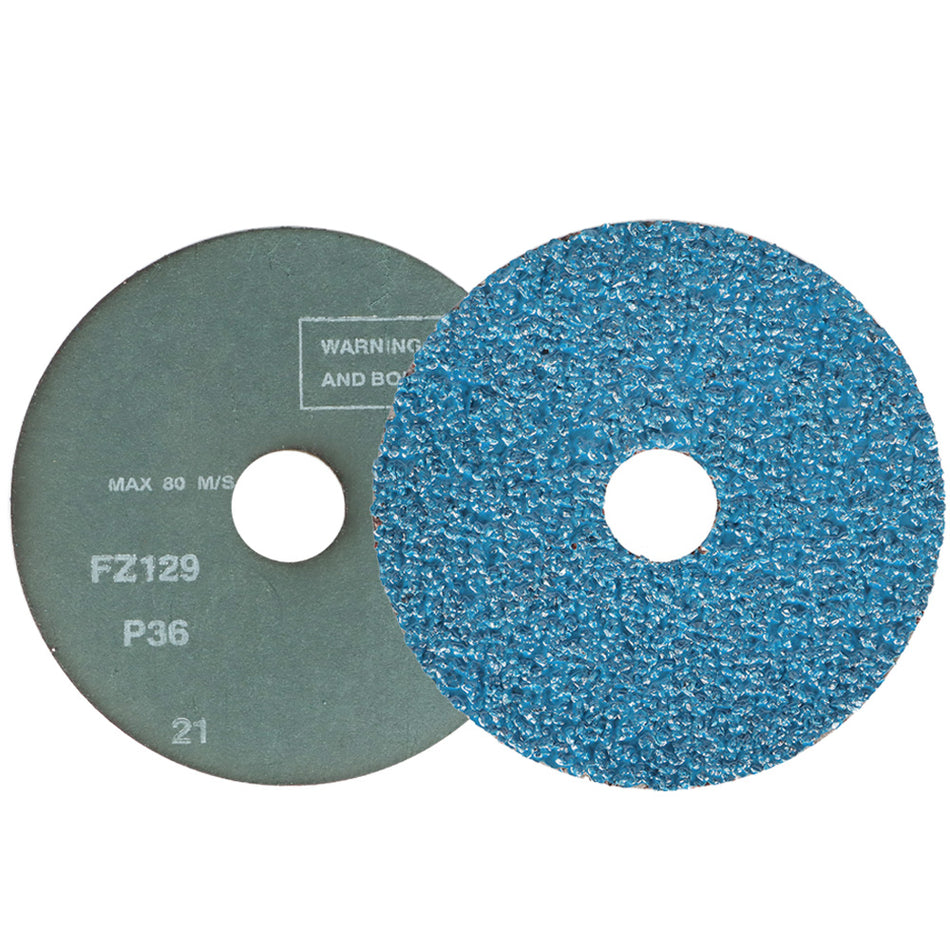 4-1/2 x 7/8 Inch Zirconia Resin Fiber Sanding And Grinding Discs 36 Grit 25 Pcs