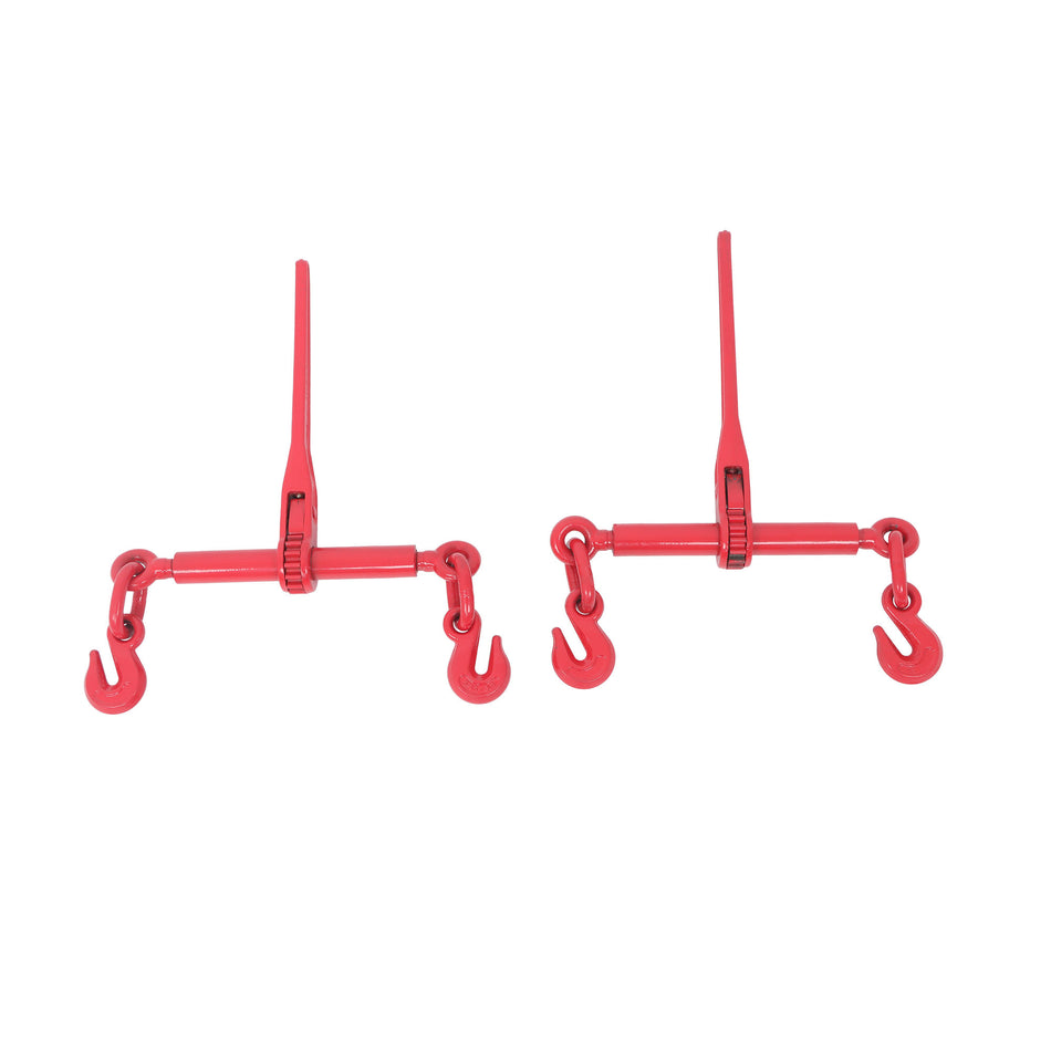 2PC 5/16"-3/8" Chain Load Binder Ratchet 6600lb WLL Chain Hook Tie Down
