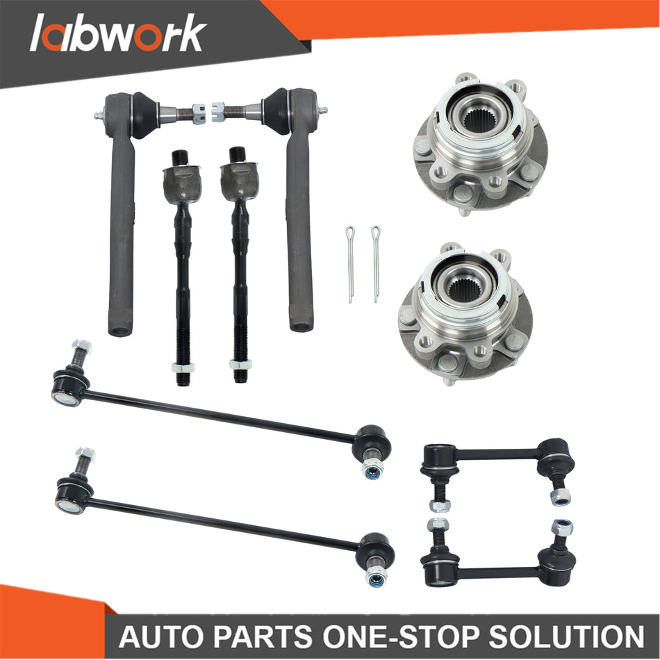 Labwork Front Wheel Bearning Hub Sway Bar End Link Tie Rod For Altima 2007-2013