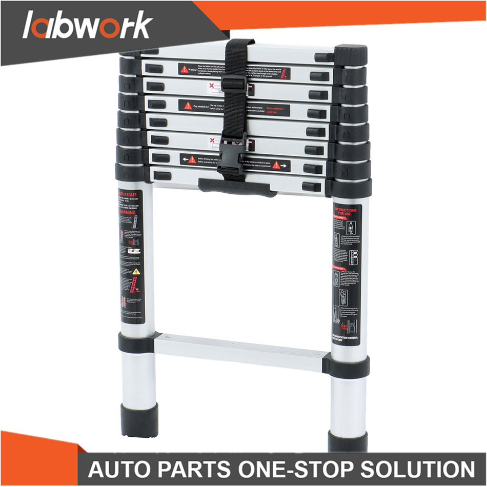 Labwork 6.6 / 8.5FT Extension Ladders Lightweight Collapsible Ladders Aluminum