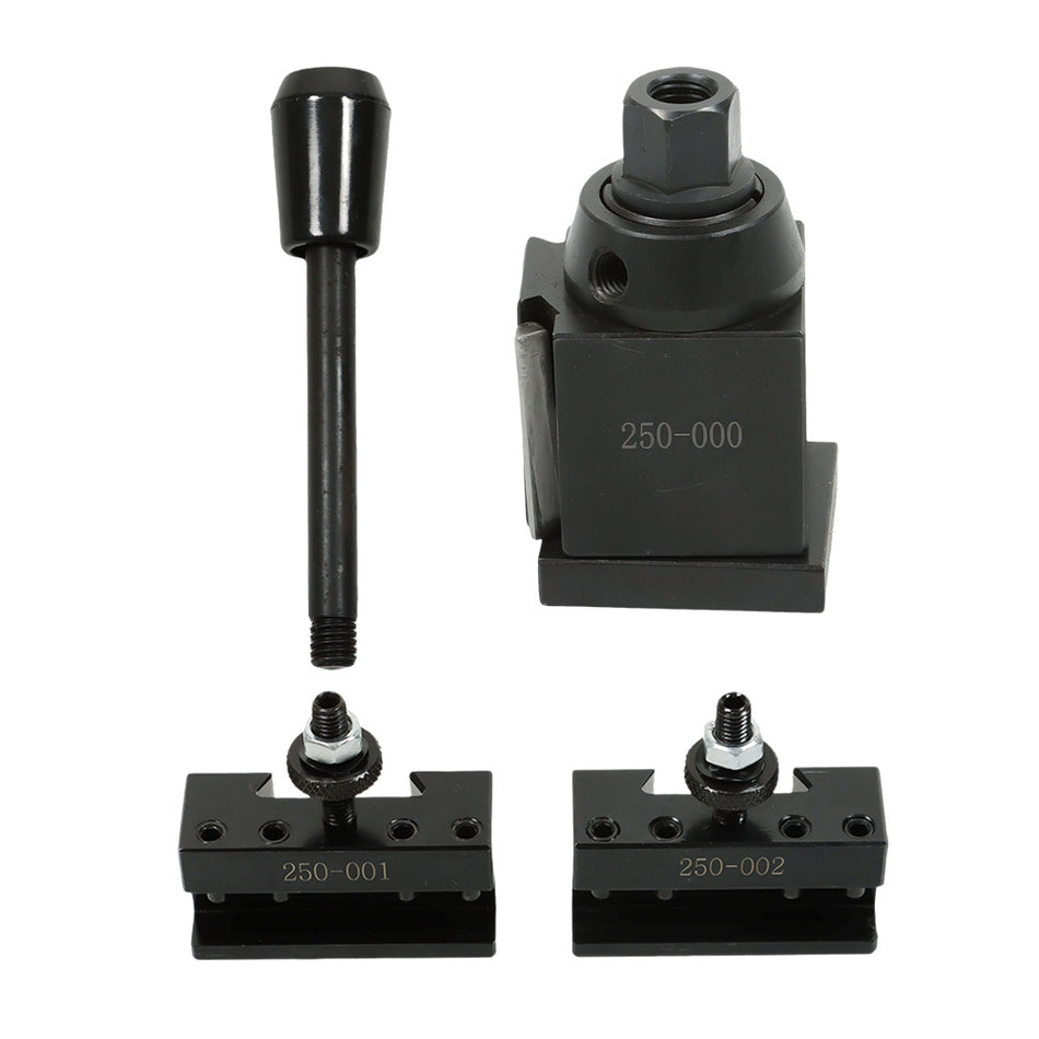 3Pcs OXA 250-000 Wedge Type Quick Change Tool Post Set For Lathe Up to 8"