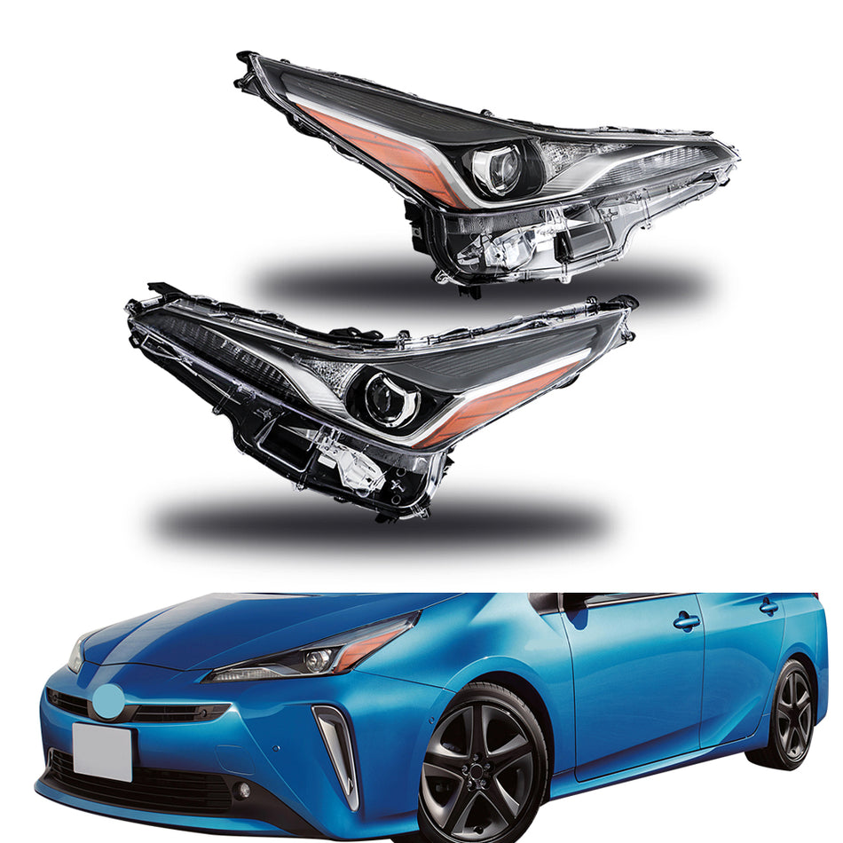 Labwork Left+Right Headlight For 2019-2022 Toyota Prius LED Type Headlamps Pair