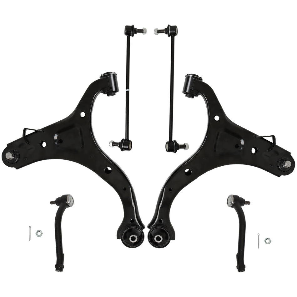 Labwork Front Lower Control Arms Tierods Sway Bar Kit For 10-13 Hyundai Kia 3.5L
