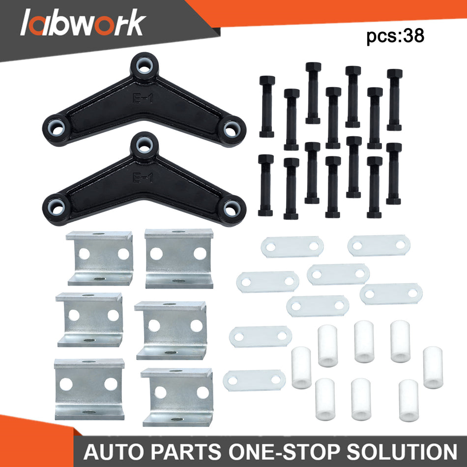 Labwork Trailer Leaf Spring Hanger Kit for Double Eye Springs Tandem Axle