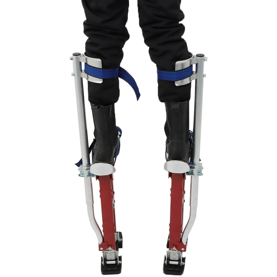 18" - 30" Aluminum Drywall Stilt Tool For Drywall, Wallpaper, Painting Tools Red