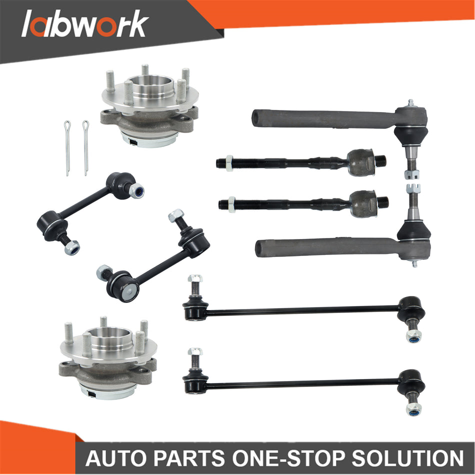 Labwork Front Wheel Bearning Hub Sway Bar End Link Tie Rod For Altima 2007-2013