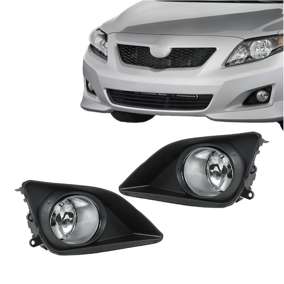 Labwork Front Fog Lights Lamp Fit For 2009 2010 Toyota Corolla Left+Right Side