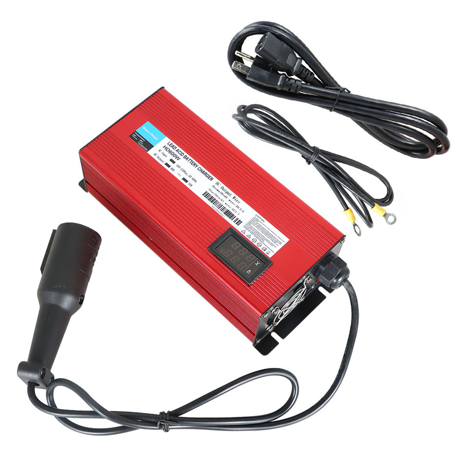 48Volt 10Amp Round 3 Pin Plug Charger with OBC bypass For Club Car Golf Cart