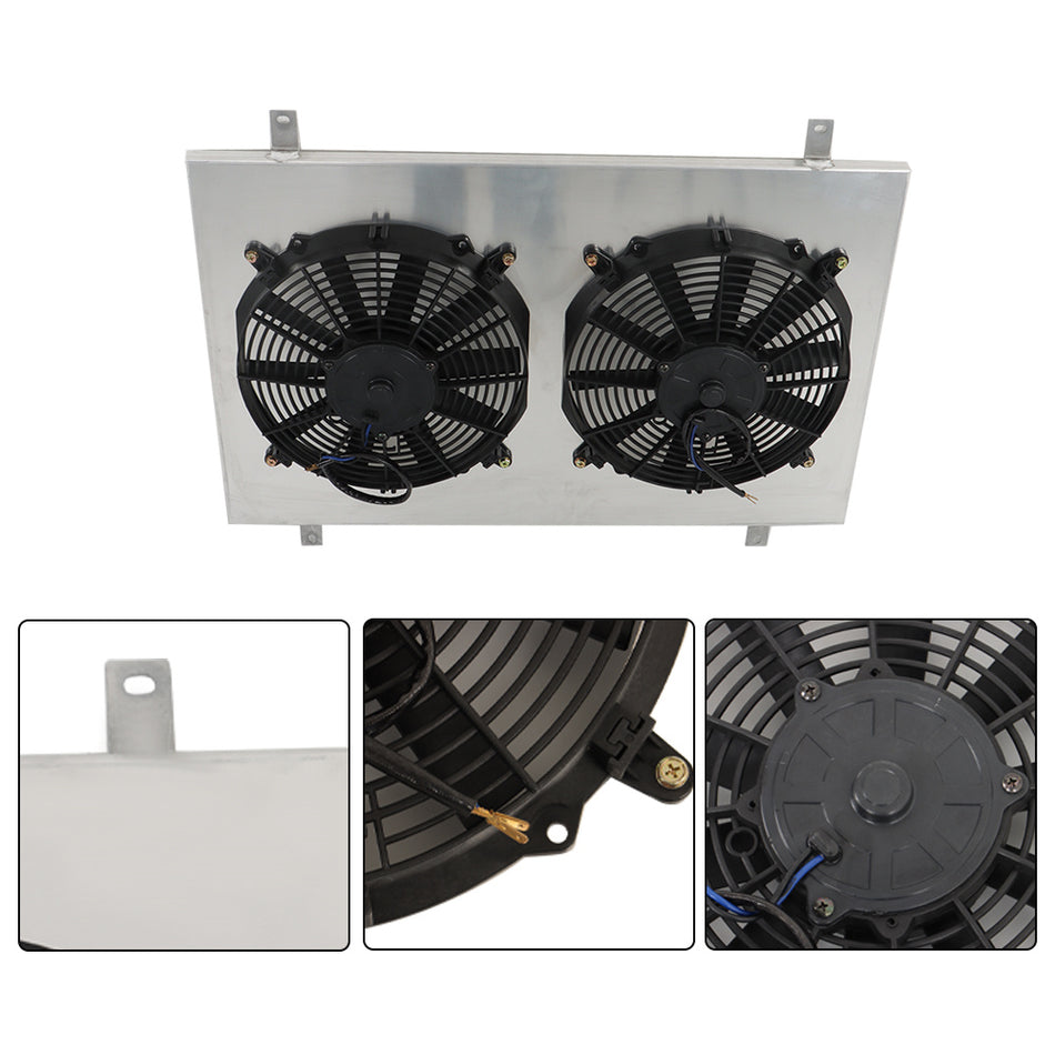 Labwork Aluminum Fan Shroud+Fan For 1985-97 Ford F150 F250 F350 5.0L 5.8L