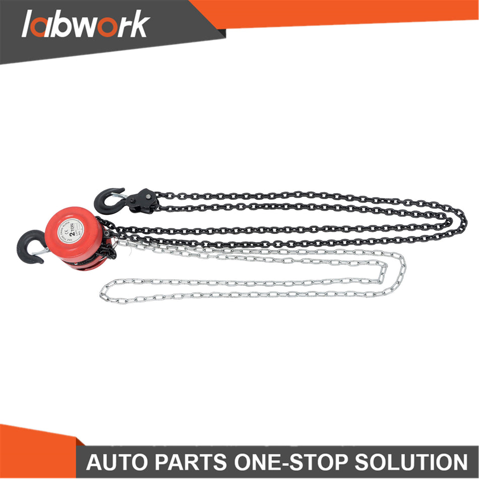 Labwork 2 Ton/4400 lbs Capacity 7ft Lift G80 Chain Manual Hand Chain Hoist