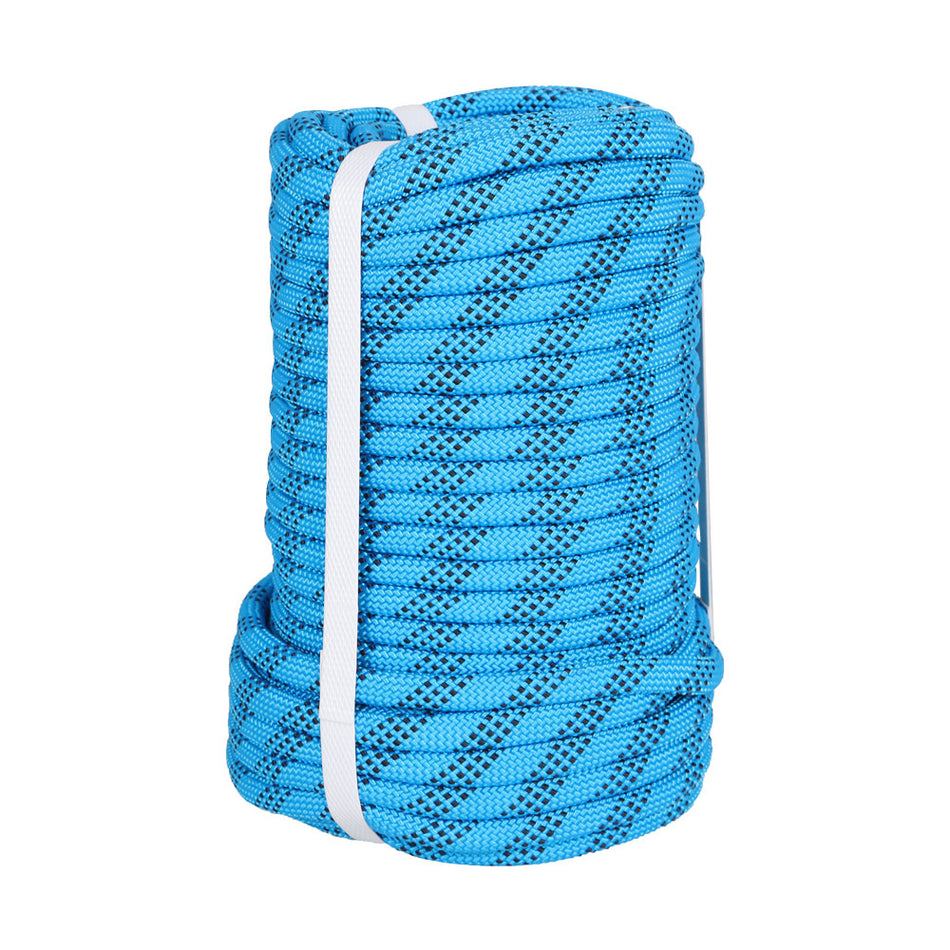 3/8" × 100' Arborist Tree Climbing Rope Braid Polyester Rope Blue & Black