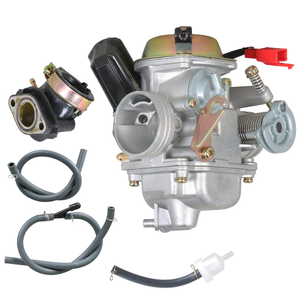 Carburetor & Intake Manifold Boot for Spiderbox Hammerhead Twister 150cc Go Kart