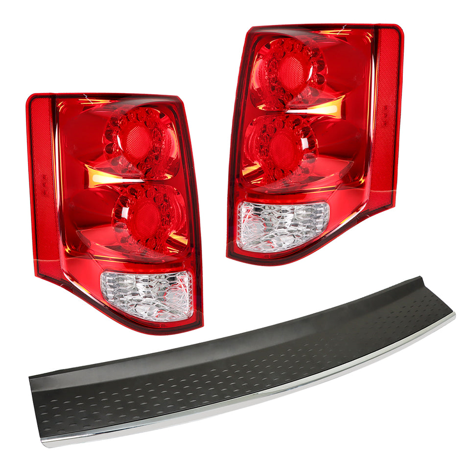 Labwork Rear Tail Lights & Bumper Step Pad Fit For 2011-2020 Dodge Grand Caravan