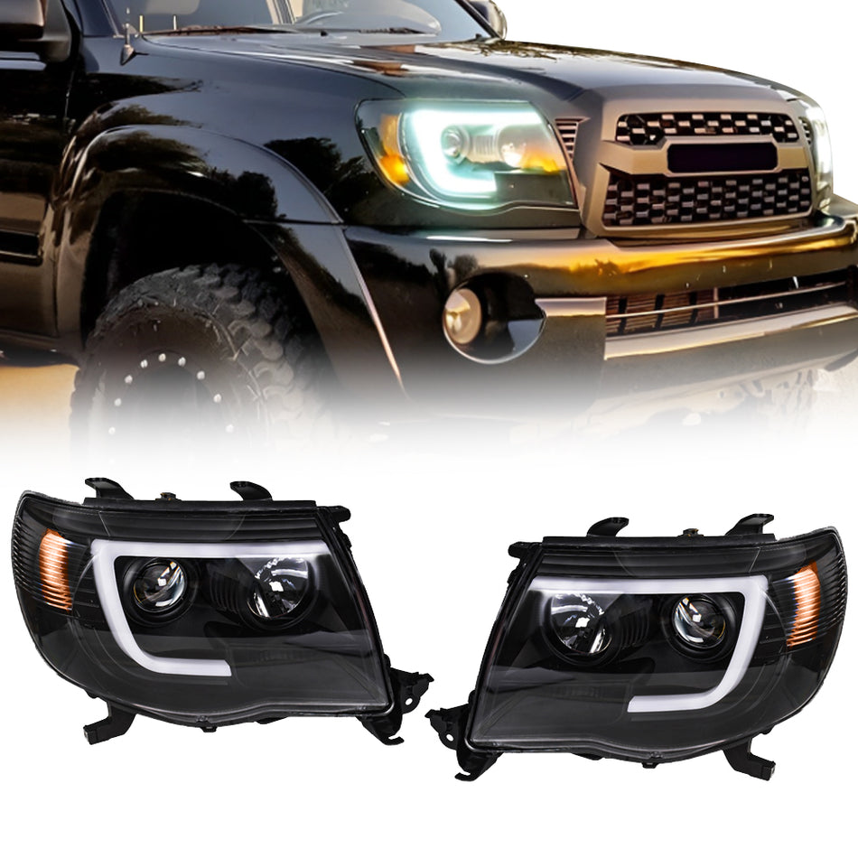 Labwork Right+Left Headlights For Toyota Tacoma 2005-2011 LED Projector Black