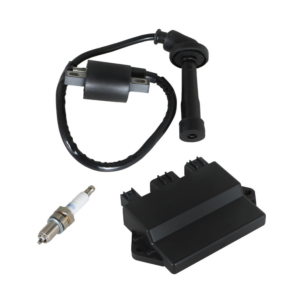 For Yamaha Grizzly 660 YFM660FH 4x4 Ignition Coil Spark Plug CDI Box 2002 ATV