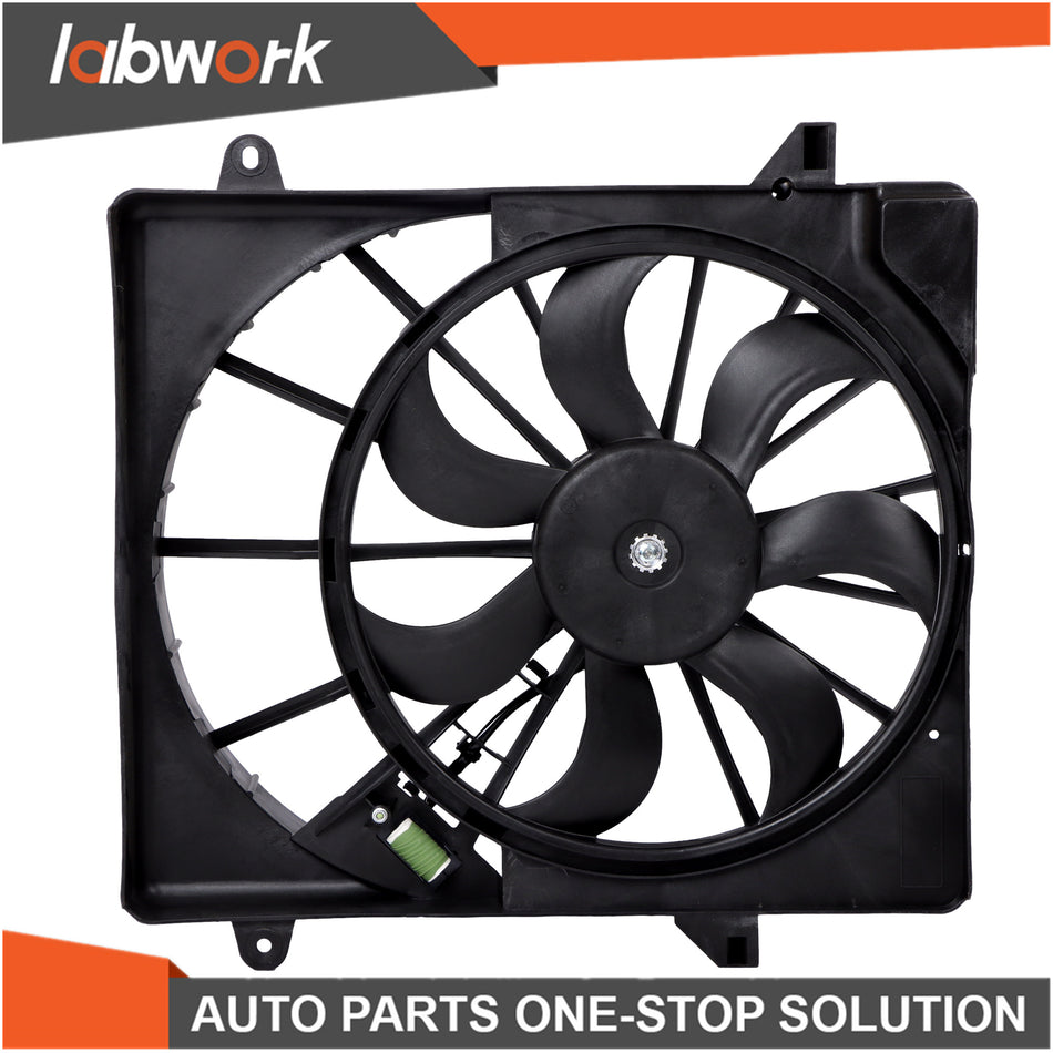 labwork Radiator Cooling Fan Assembly For Dodge Nitro 2007-2011 3.7L 4.0L V6