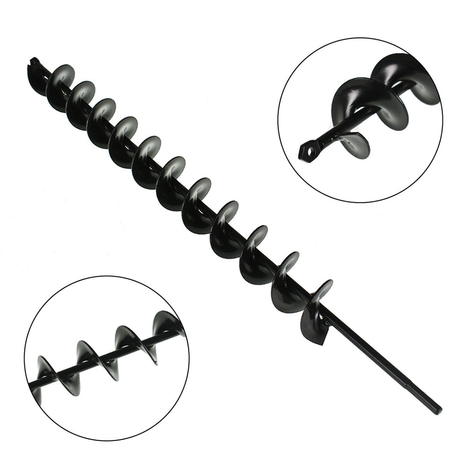 New 2" x 24" Black Auger Drill Bit For Garden Plant Flower Planter Spiral