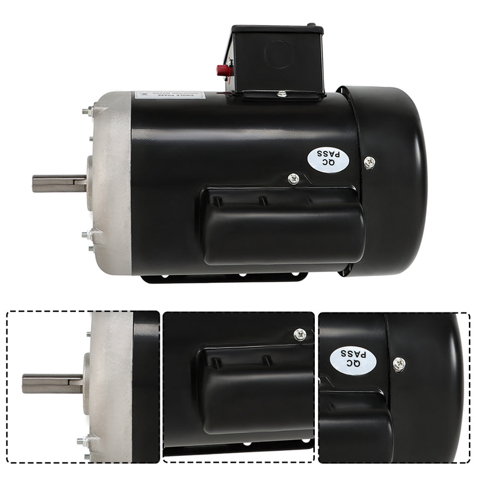 1HP Electric Motor 56 Frame 1 Phase TEFC 1750RPM General Rated 13.6/6.8A