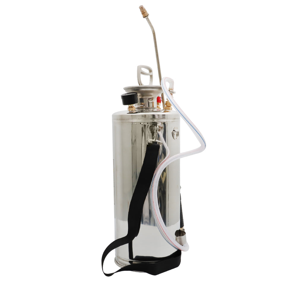 Reinforced Hose 2 Gallon Stainless Steel Lawn Hand-Pump Sprayer With 3.3 inch