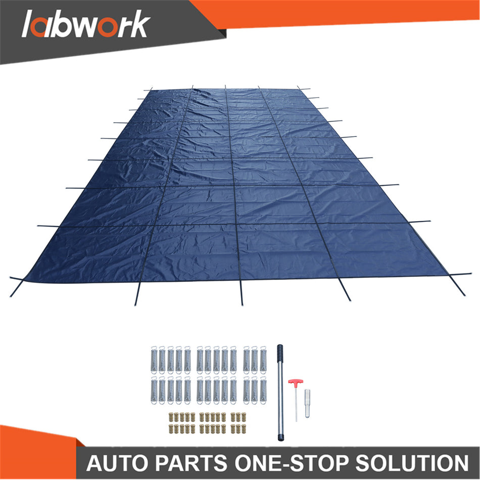 Labwork For Swimming Pool Rectangle Inground Safety Pool Cover For 18 x 36 ft