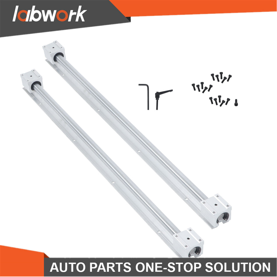 Labwork SBR20 800mm Linear Rail + 4 Square Carriage Blocks for CNC Mills