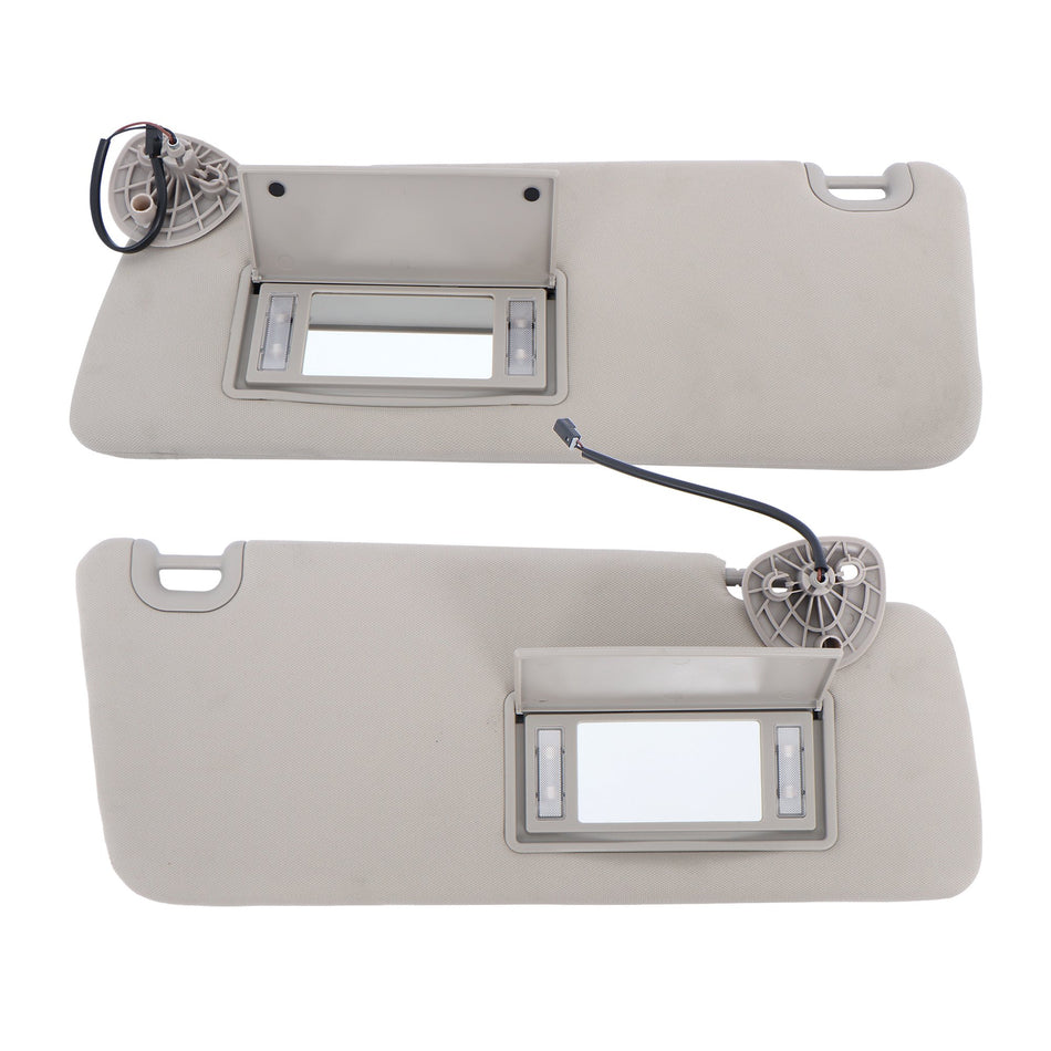 Labwork Sun Visor Left+Right Gray For Dodge Ram 1500 2500 3500 2013-2018 W/Light