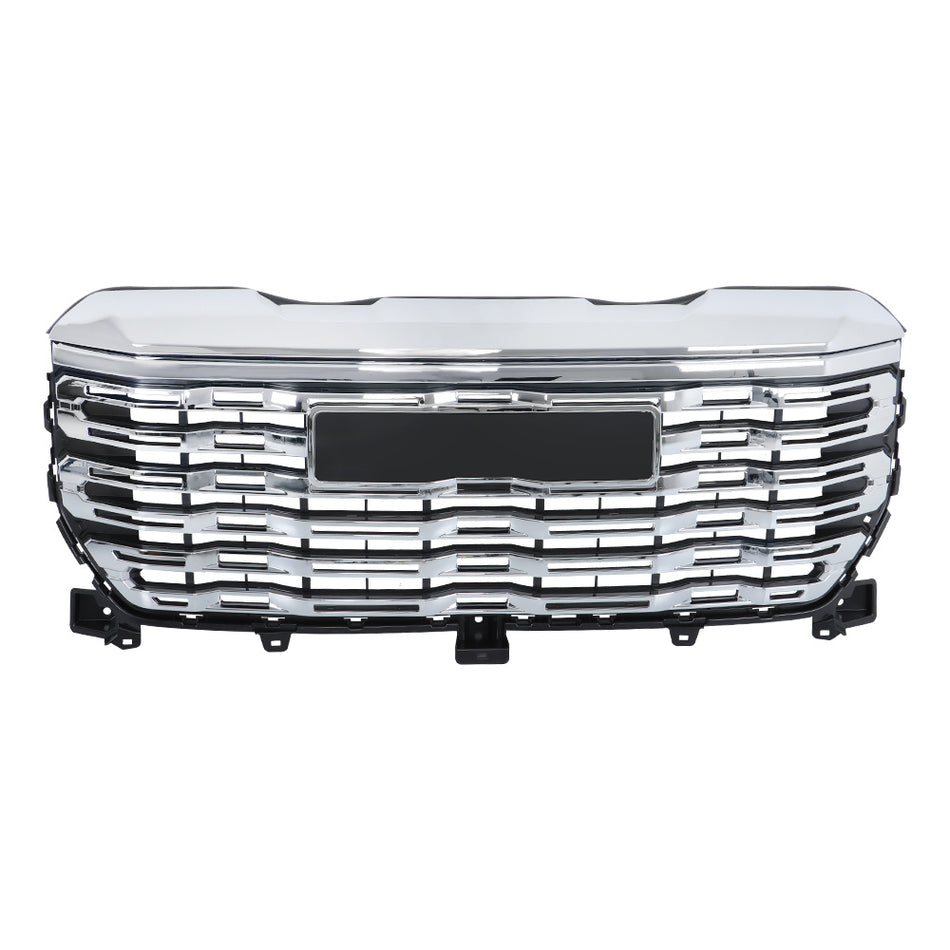Labwork Front Upper Grille Plastic For 2022-2024 GMC Sierra 1500 Denali Chrome