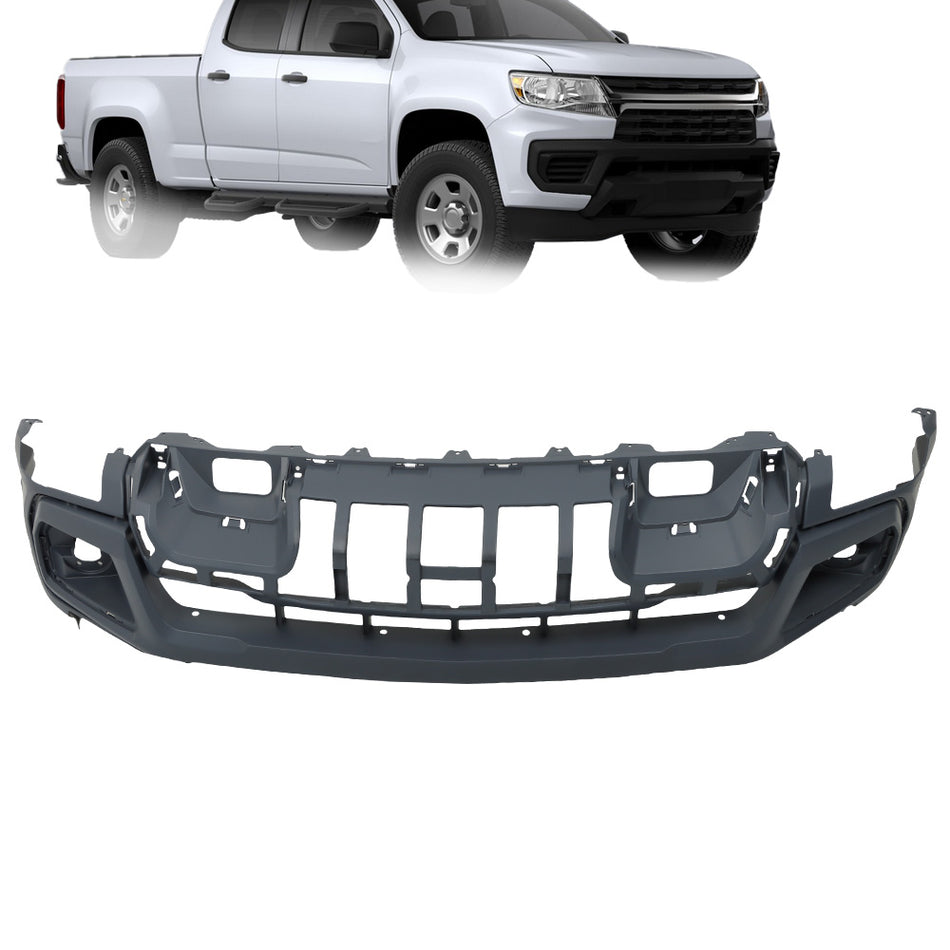 Labwork Front Bumper Cover For 21-22 Chevrolet Colorado W/Tow Hook Hole Primed