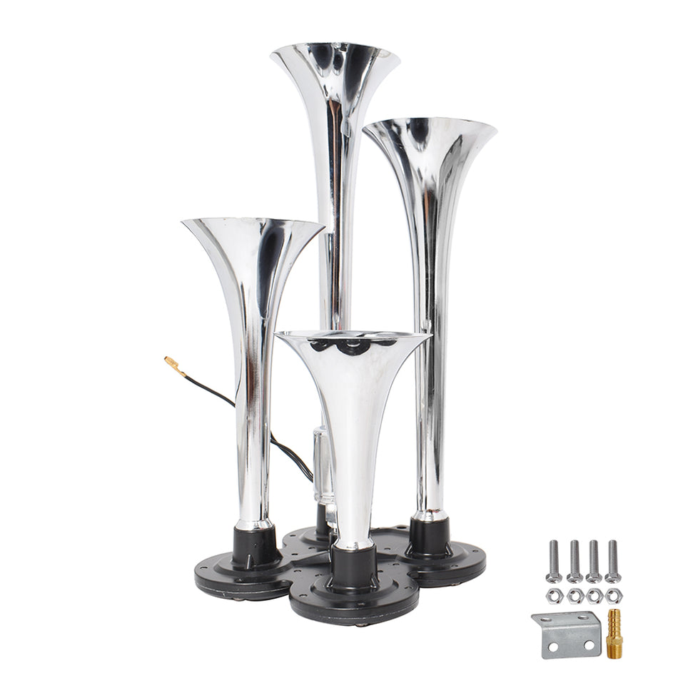 Labwork 150 db4 Horns Kit Quad Trumpet Air Horn Kit Train Semi Truck Boat RV