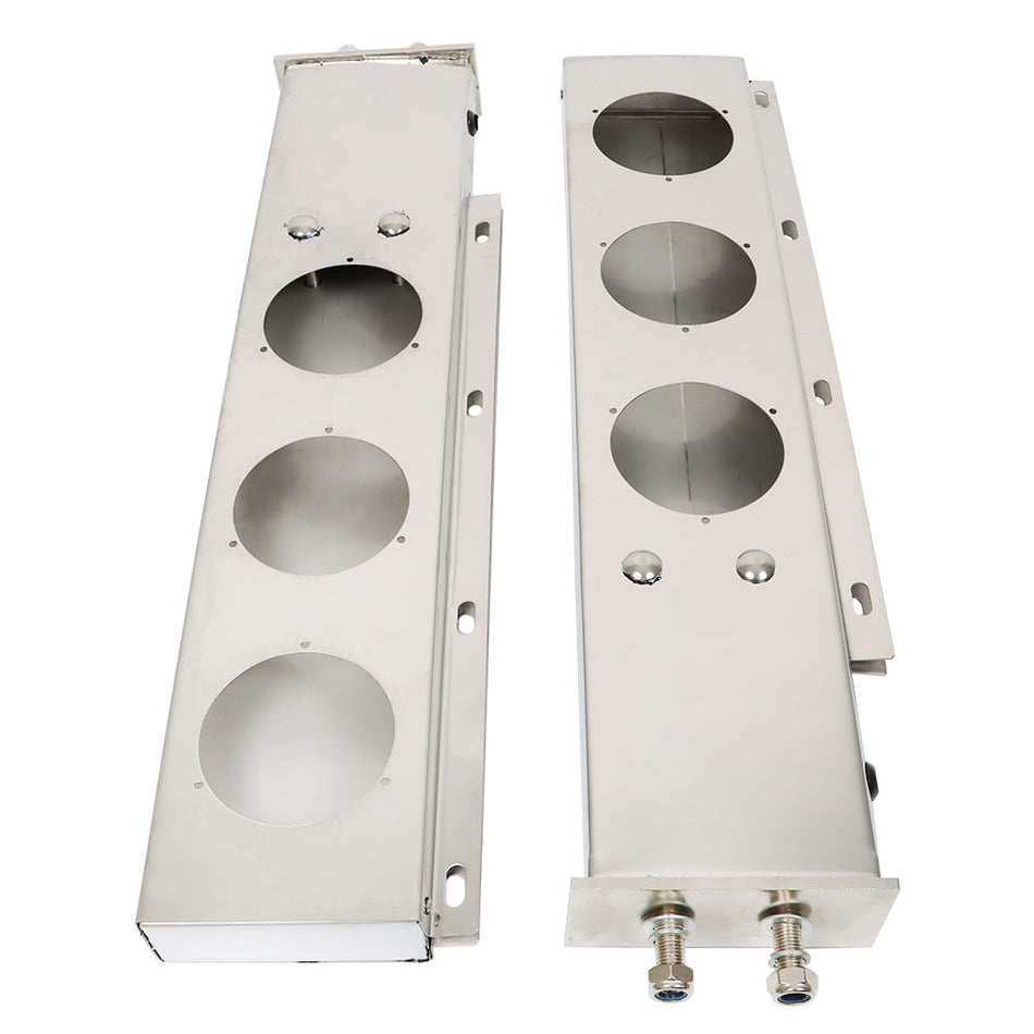 Mud Flap Hanger 30" Stainless Steel w/ Light Cutouts Spring Loaded 2 1/2 Patter