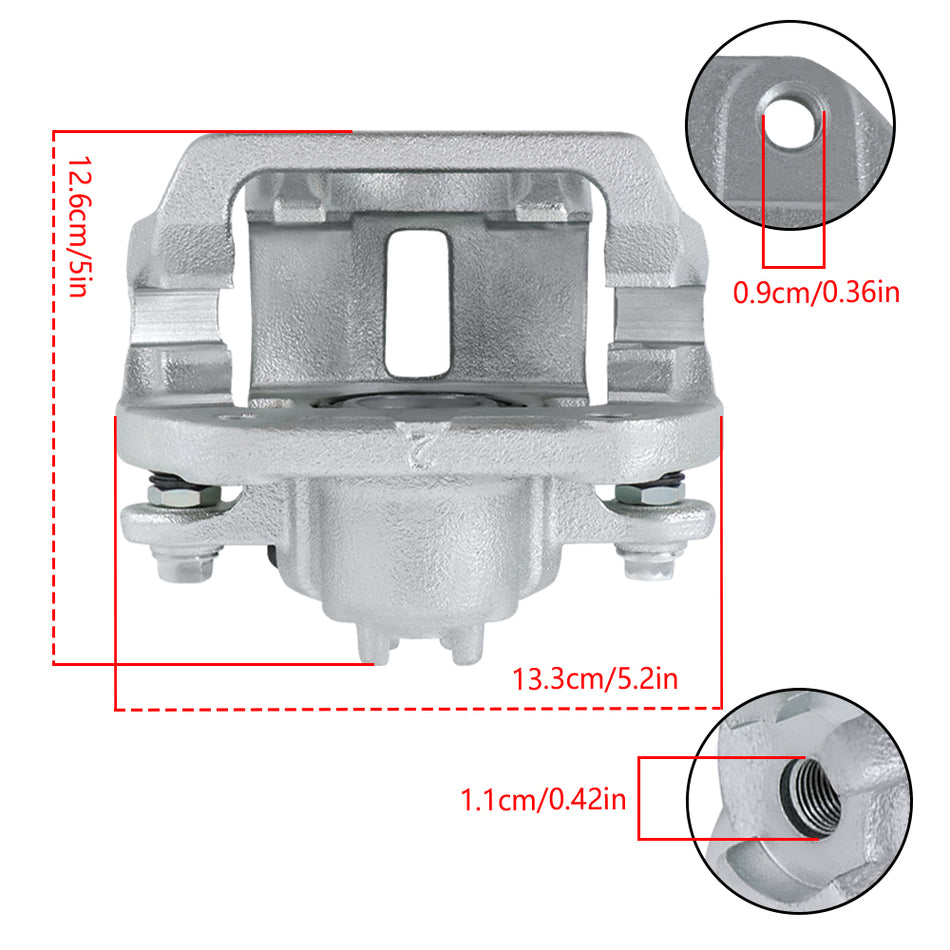 Labwork 2x Rear Disc Brake Caliper w/ Bracket For 2006-2014 Honda Ridgeline V6