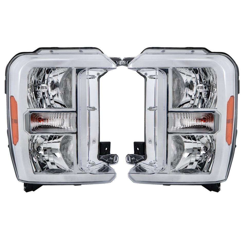 Labwork Right+Left Halogen Headlight For 2023-24 Ford F250 F350 SuperDuty Chrome