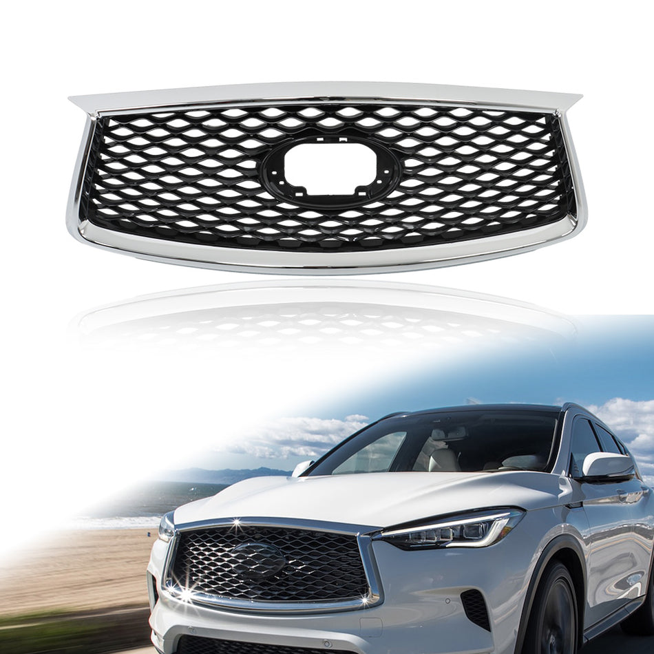 Labwork Front Upper Grille Grill For Infiniti QX50 2019-2023 W/Camera Option