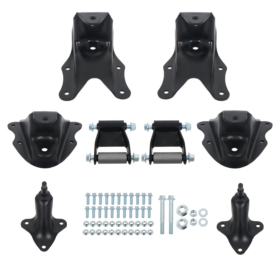 Labwork Rear Leaf Spring Rearward Shackle Hanger Kit For 1980-1996 Ford F-150